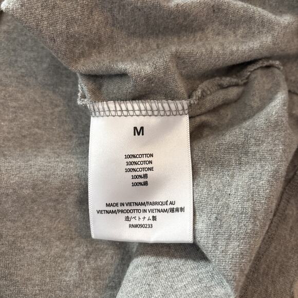 Fear Of God Essentials Men’s Sz M Long Sleeve Pullover Shirt Mock Neck Gray Logo - Picture 8 of 10